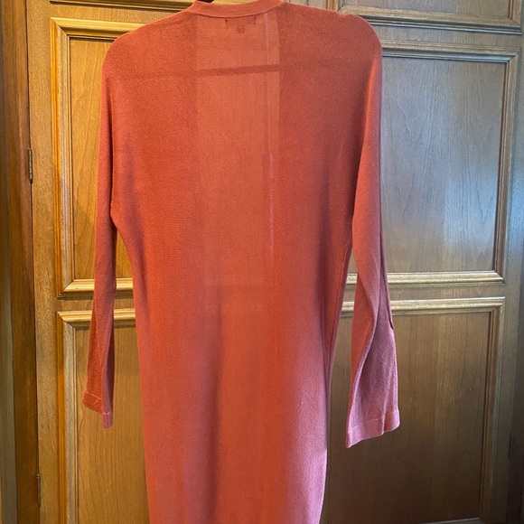 Rust Colored Open-Front Cardigan - Picture 3 of 4